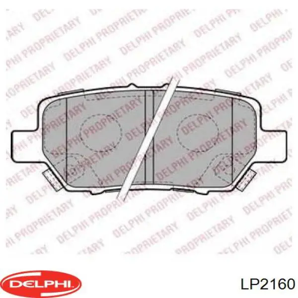 LP2160 Delphi Колодки тормозные дисковые комплект