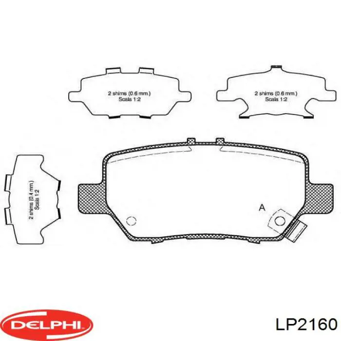Колодки дисковые  Delphi LP2160 цена, от 28.14 USD