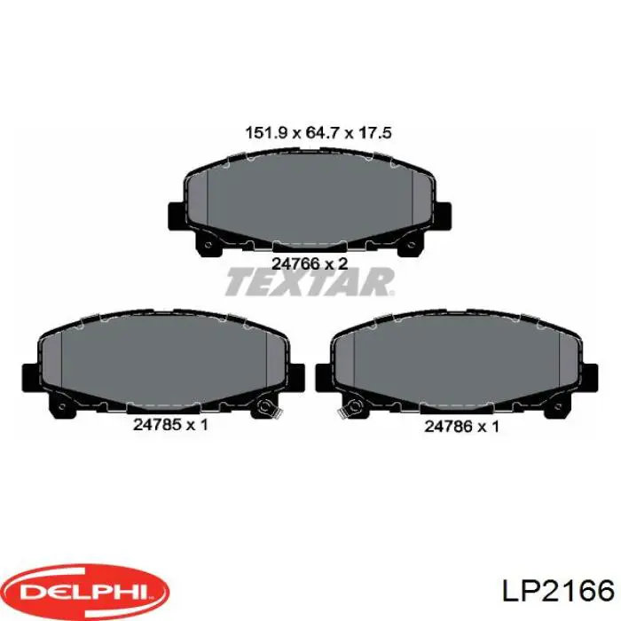 Тормозные колодки Delphi LP2166