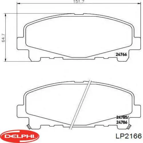 Купить LP2166 Delphi Колодки тормозные