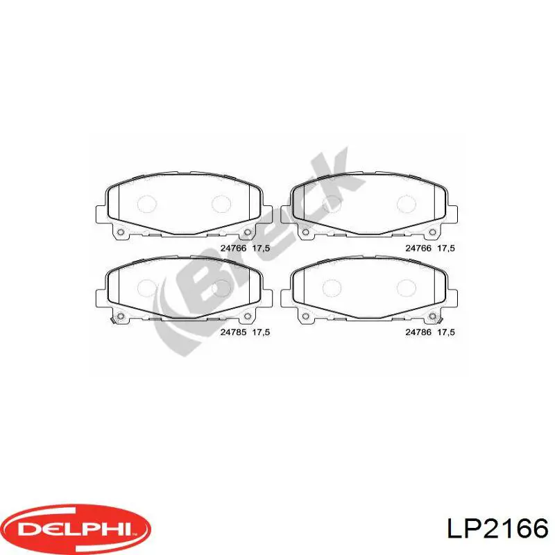 LP2166 Delphi Колодки передние