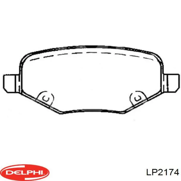 Задние тормозные колодки LP2174 Delphi