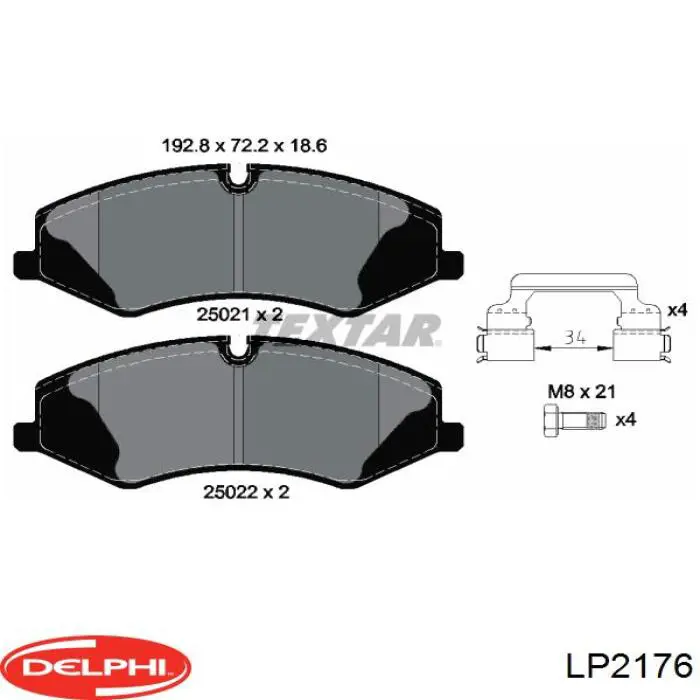 Колодки Delphi LP2176 цена, от 47.76 USD
