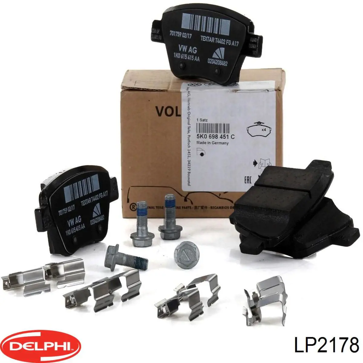 LP2178 Delphi Колодки тормозные дисковые комплект