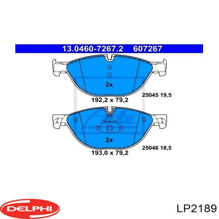 Передние тормозные колодки LP2189 Delphi