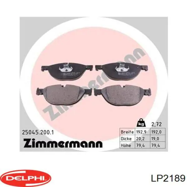 LP2189 Delphi Колодки передние