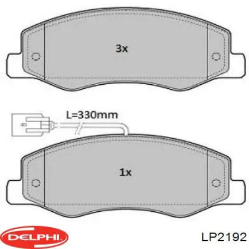 Купить LP2192 Delphi Колодки тормозные задние, дисковые