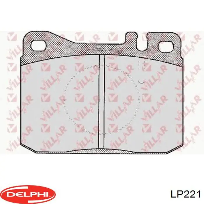 Передние тормозные колодки LP221 Delphi