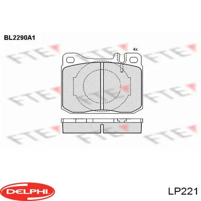 Тормозные колодки Delphi LP221