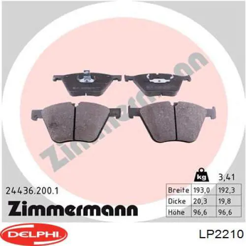 Колодки Delphi LP2210 цена, от 77.39 USD