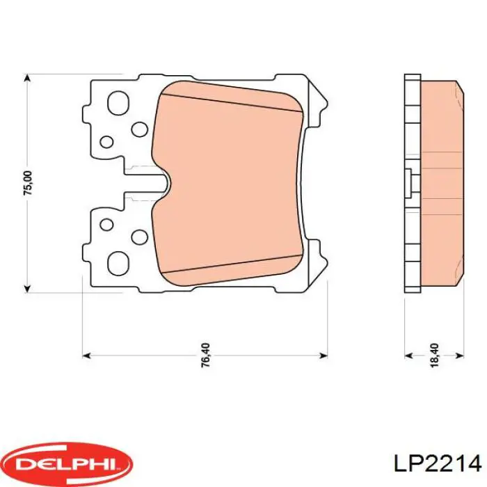 Колодки дисковые  Delphi LP2214 цена, от 28.86 USD