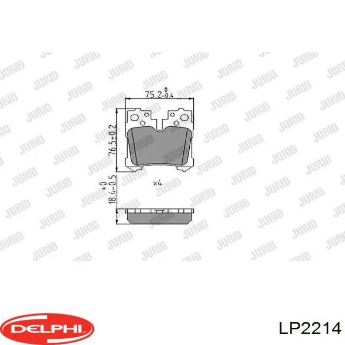 Купить LP2214 Delphi Колодки тормозные задние, дисковые