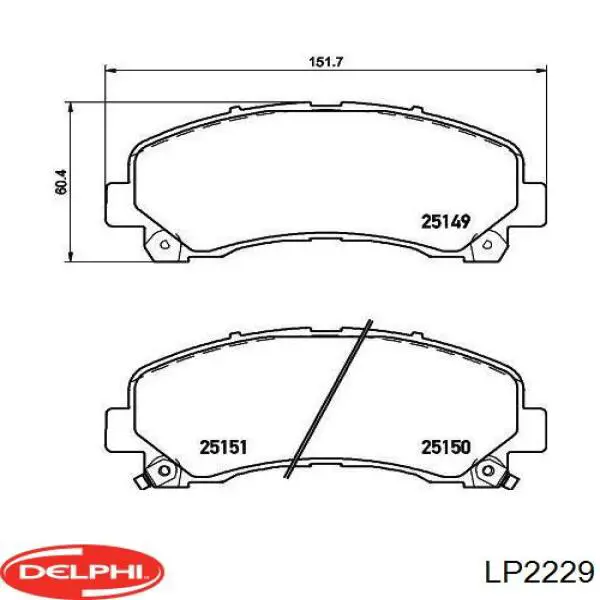 Купить LP2229 Delphi Колодки тормозные