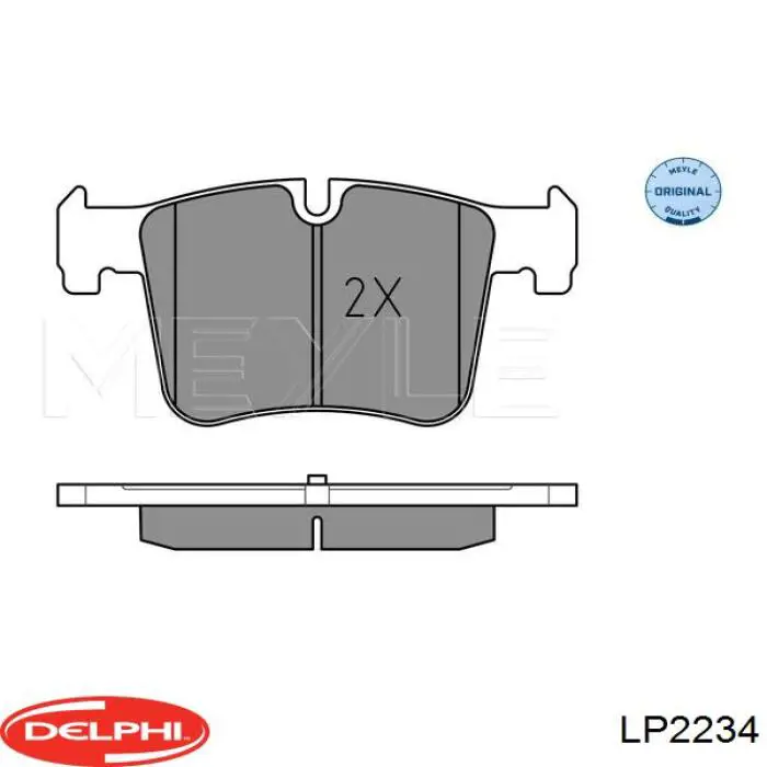 Передние тормозные колодки LP2234 Delphi