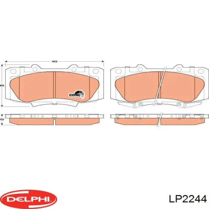 Колодки Delphi LP2244 цена, от 23.62 USD