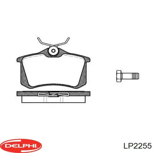 Задние тормозные колодки LP2255 Delphi