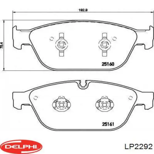 Купить LP2292 Delphi Колодки тормозные