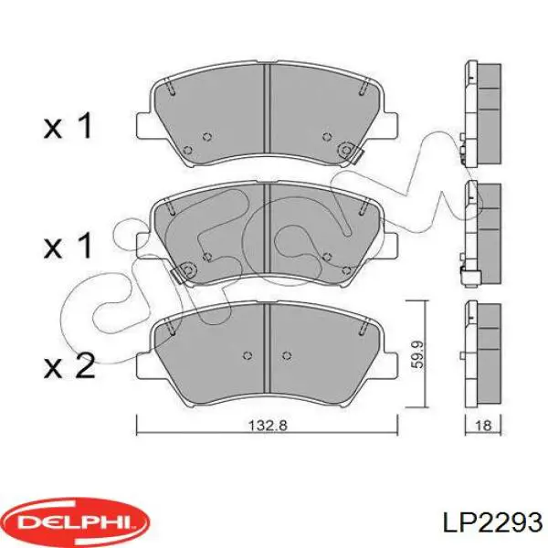 LP2293 Delphi Колодки передние