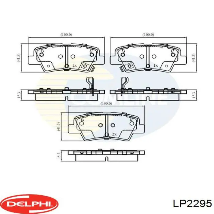 Задние тормозные колодки LP2295 Delphi