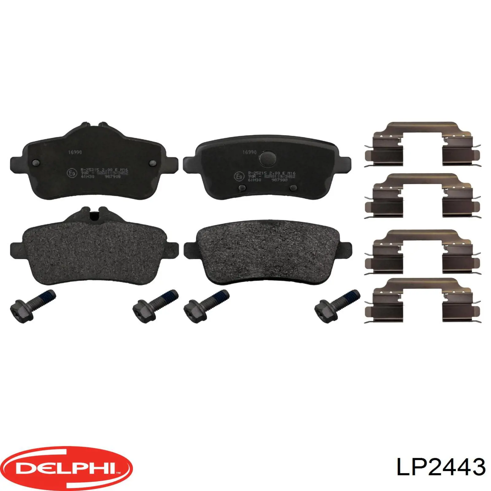 Купить LP2443 Delphi Колодки тормозные задние, дисковые