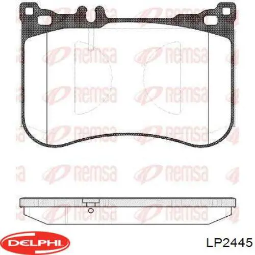 Передние тормозные колодки LP2445 Delphi