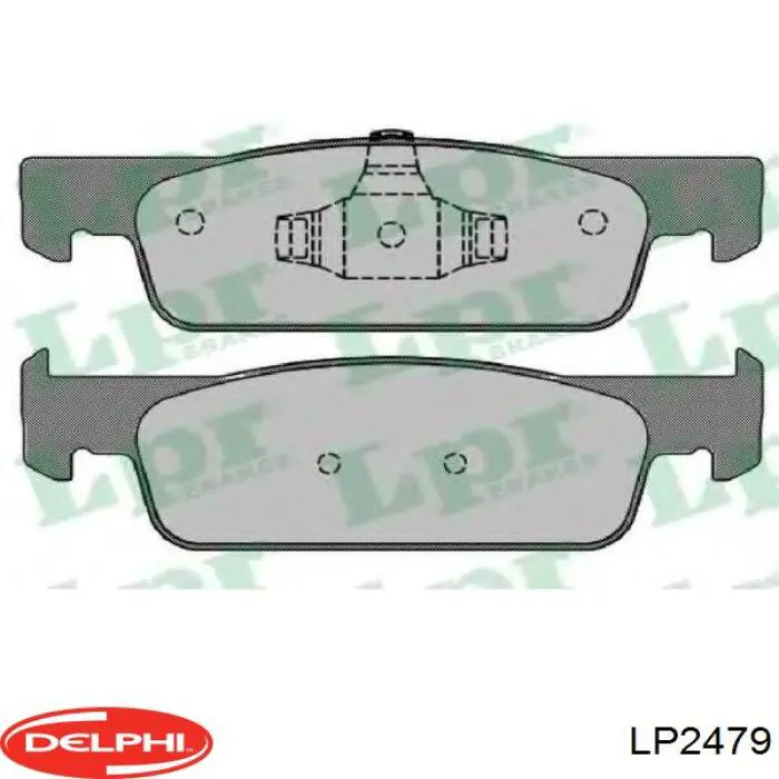 Передние тормозные колодки LP2479 Delphi