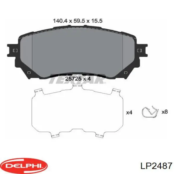 Колодки Delphi LP2487 цена, от 27.38 USD