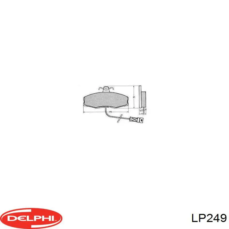 Колодки Delphi LP249 цена, от 10.69 USD
