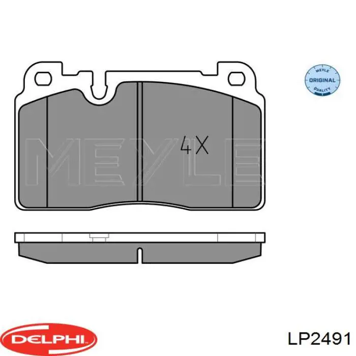 Передние тормозные колодки LP2491 Delphi