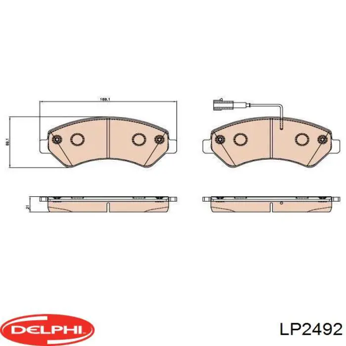 Колодки Delphi LP2492 цена, от 48.29 USD