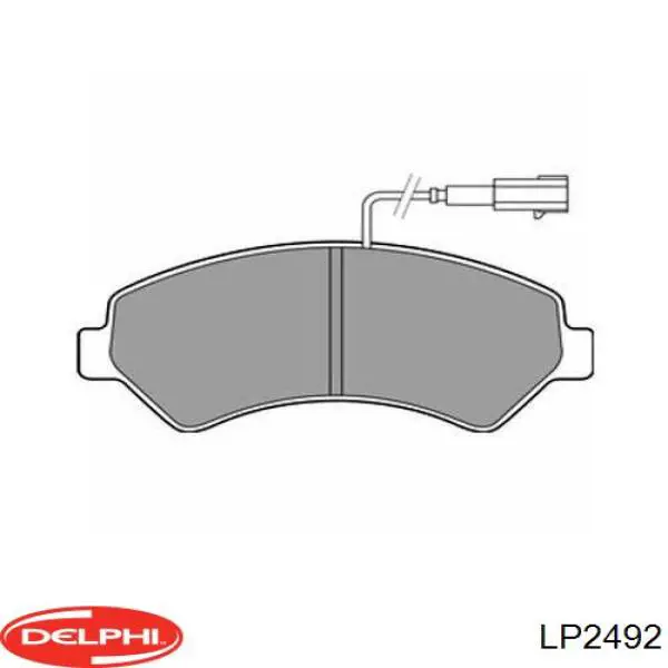 Передние тормозные колодки LP2492 Delphi