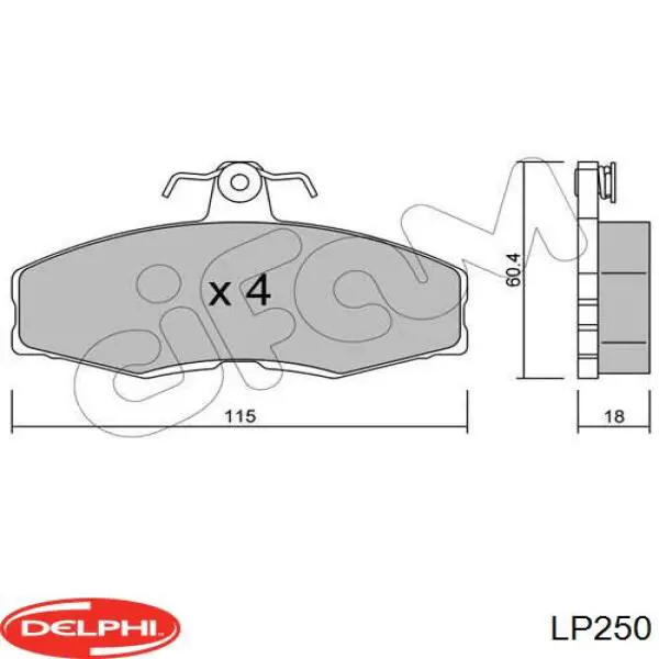 Колодки Delphi LP250 цена, от 11.69 USD
