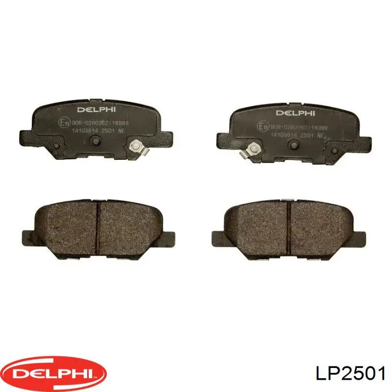 LP2501 Delphi колодки тормозные задние дисковые