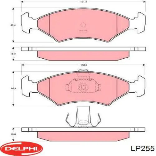 Купить LP255 Delphi Колодки тормозные
