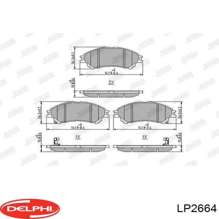 Купить LP2664 Delphi Колодки тормозные