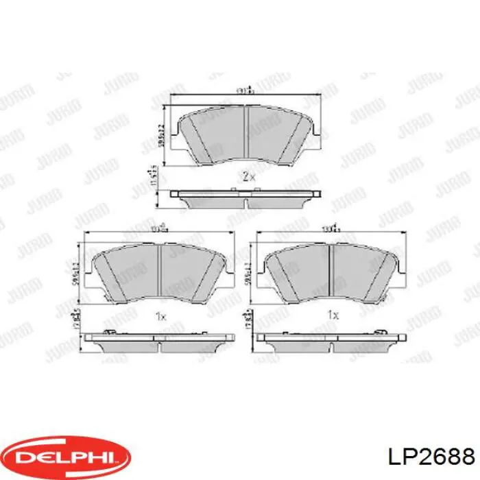 Тормозные колодки Delphi LP2688
