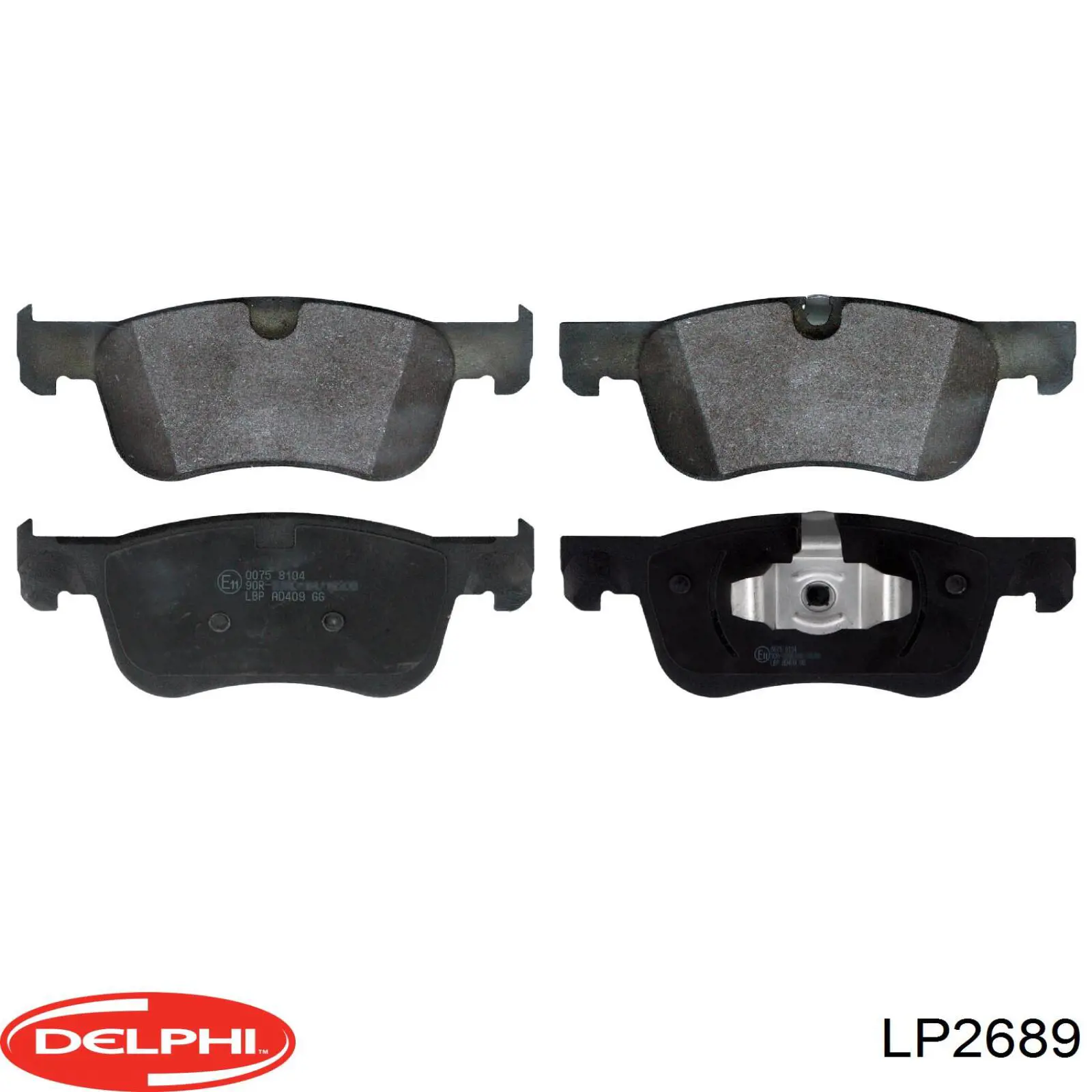 Передние тормозные колодки LP2689 Delphi