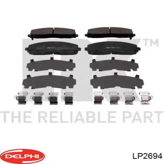 Купить LP2694 Delphi Колодки тормозные