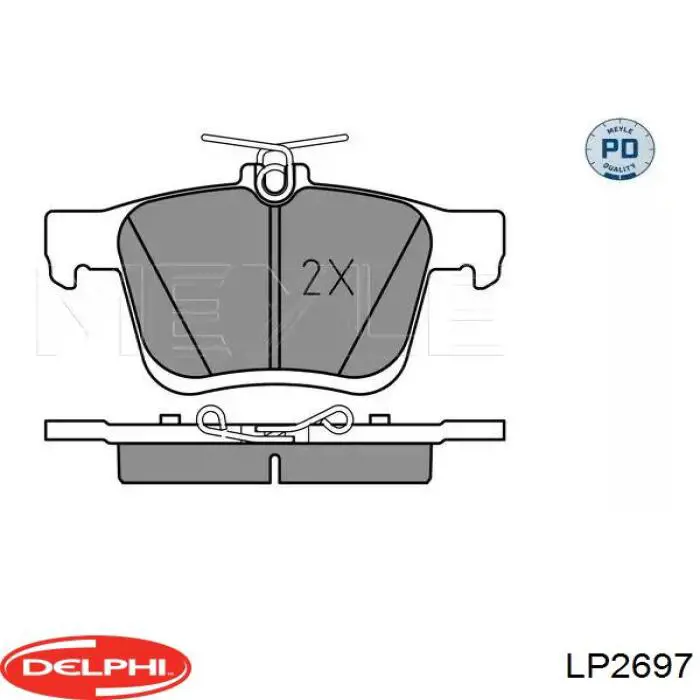 LP2697 Delphi Колодки тормозные дисковые комплект