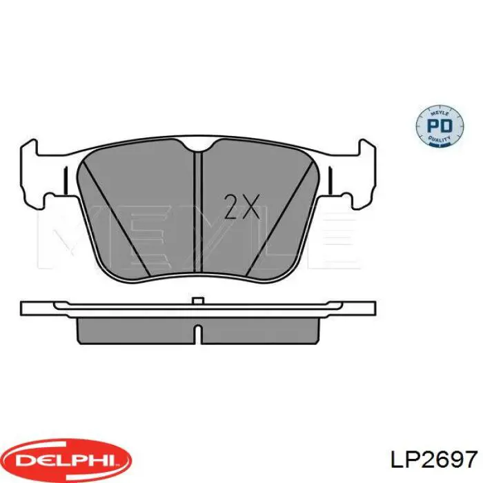 Задние тормозные колодки LP2697 Delphi