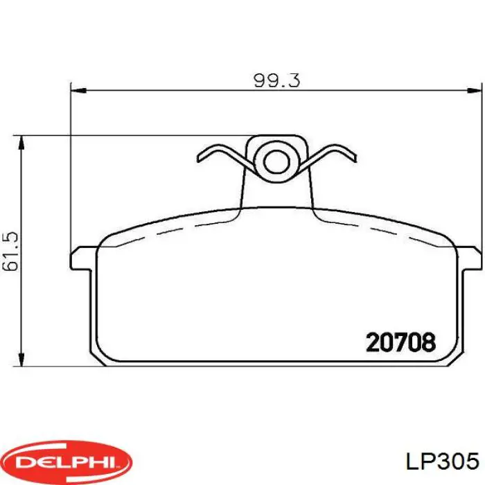 LP305 Delphi Колодки передние
