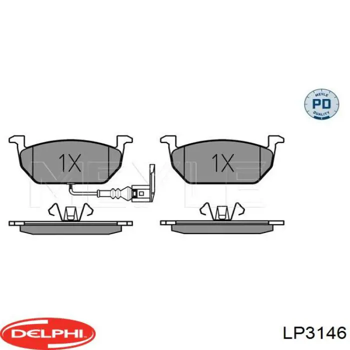 Тормозные колодки Delphi LP3146