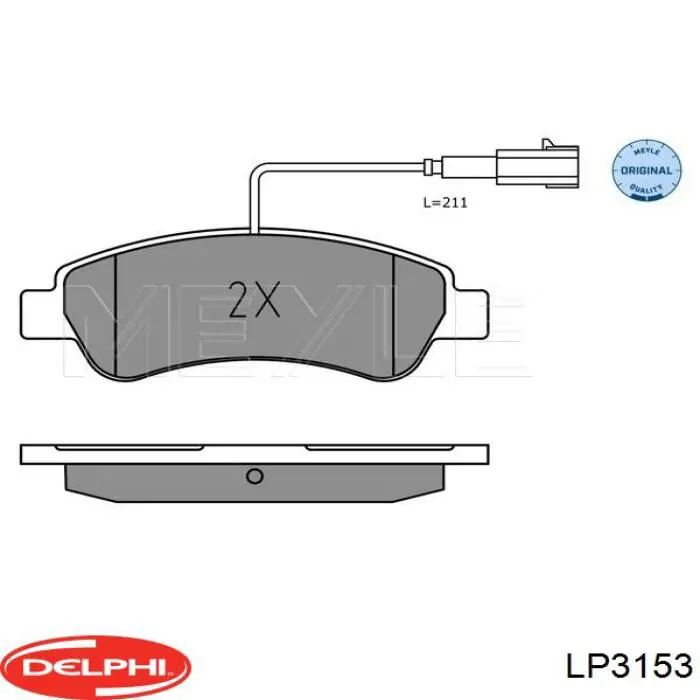 Колодки дисковые  Delphi LP3153 цена, от 38.59 USD