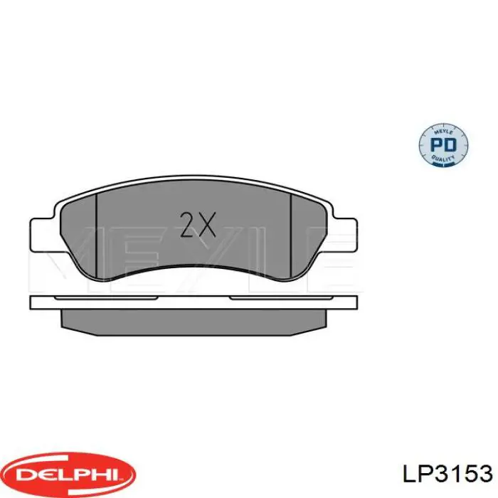 Купить LP3153 Delphi Колодки тормозные задние, дисковые