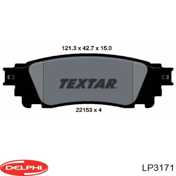 Задние тормозные колодки LP3171 Delphi