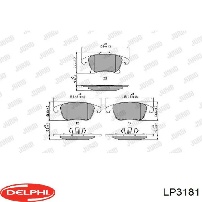 Колодки Delphi LP3181 цена, от 42.89 USD