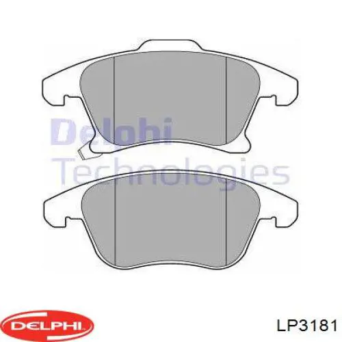 Передние тормозные колодки LP3181 Delphi