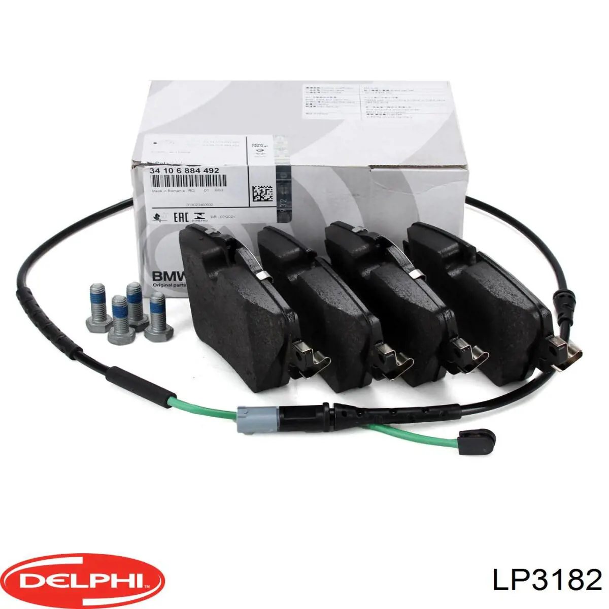 Передние тормозные колодки LP3182 Delphi