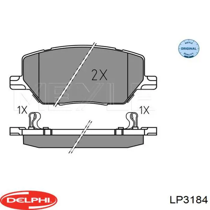 Колодки гальмівні передні, дискові LP3184 Delphi