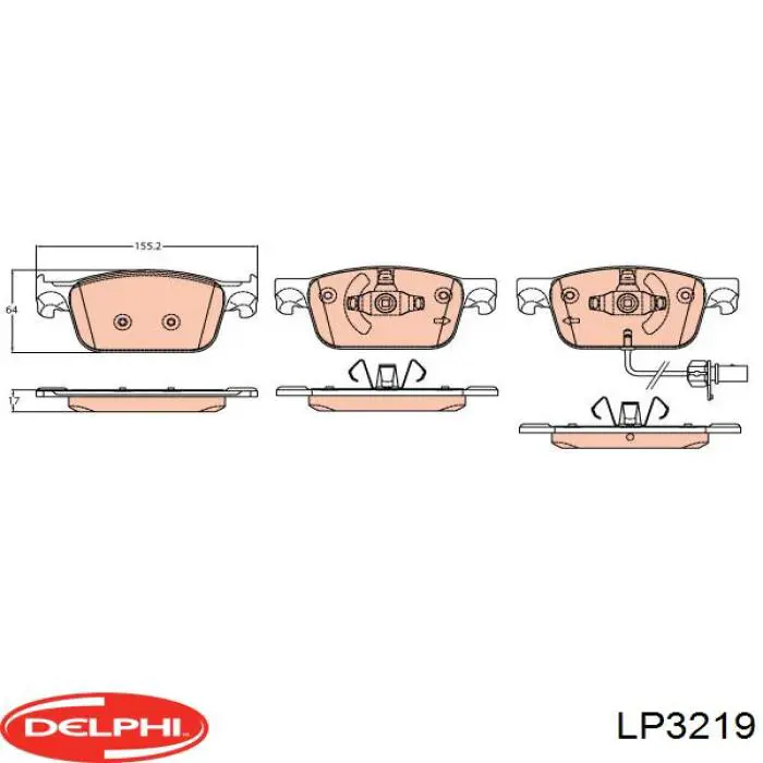 Тормозные колодки Delphi LP3219